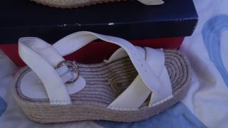Sandalias Stradivarius blancas plataforma