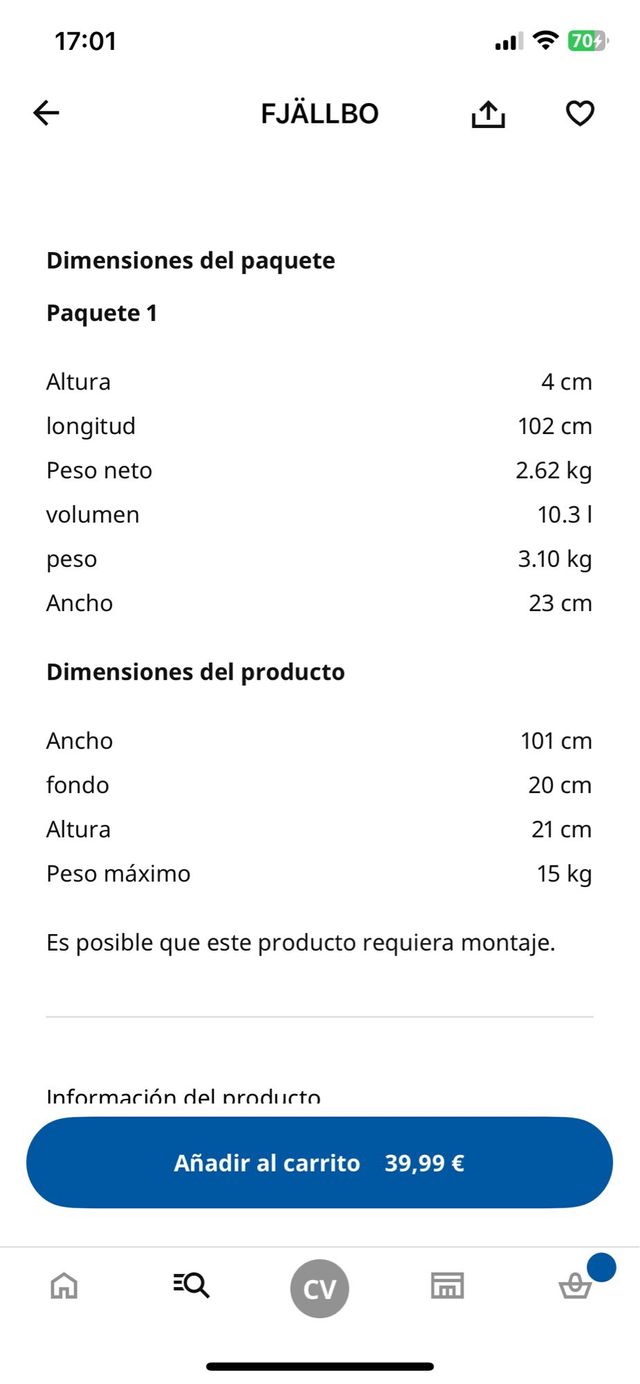 Estante madera y metal negro