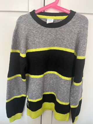 Jersey Boboli niño rayas gris-negro