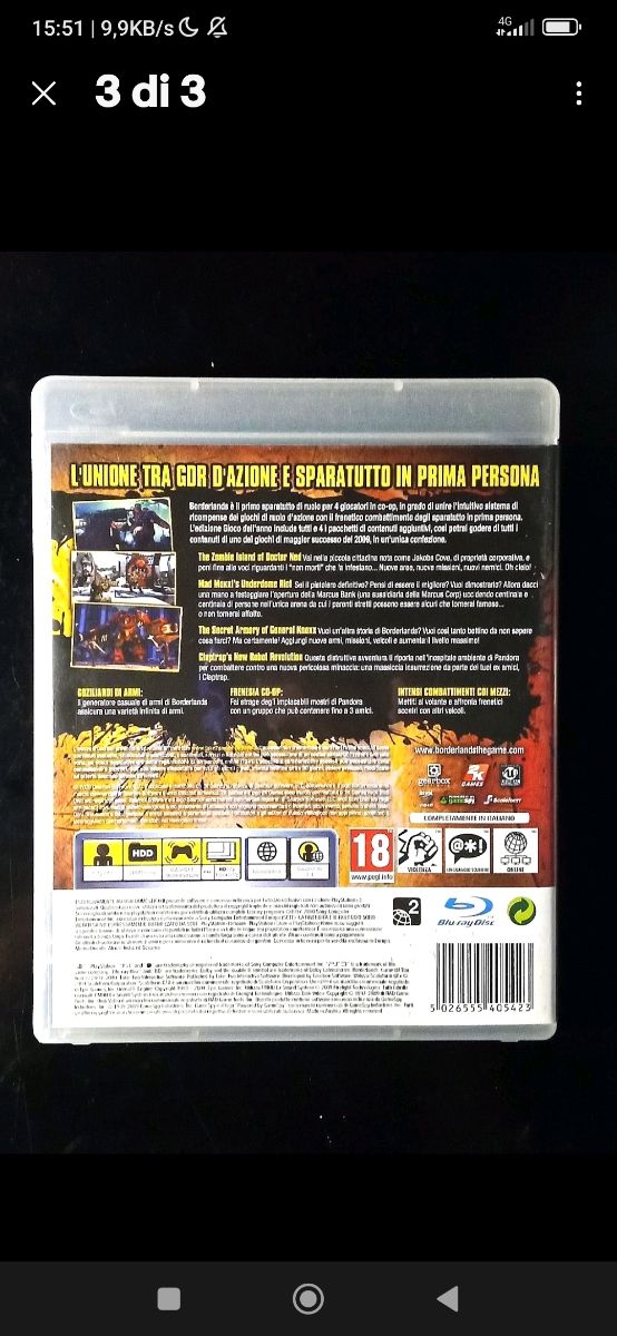 Borderlands edizione gioco dell'anno PS3