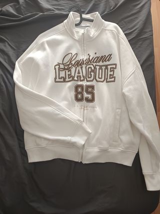 Chaqueta Sudadera Bershka L Blanca