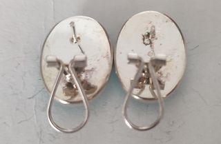 PENDIENTES DE TURQUESA EN PLATA DE LEY 
