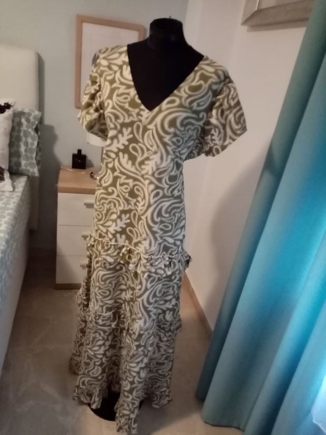 Vestido largo Sfera verde oliva