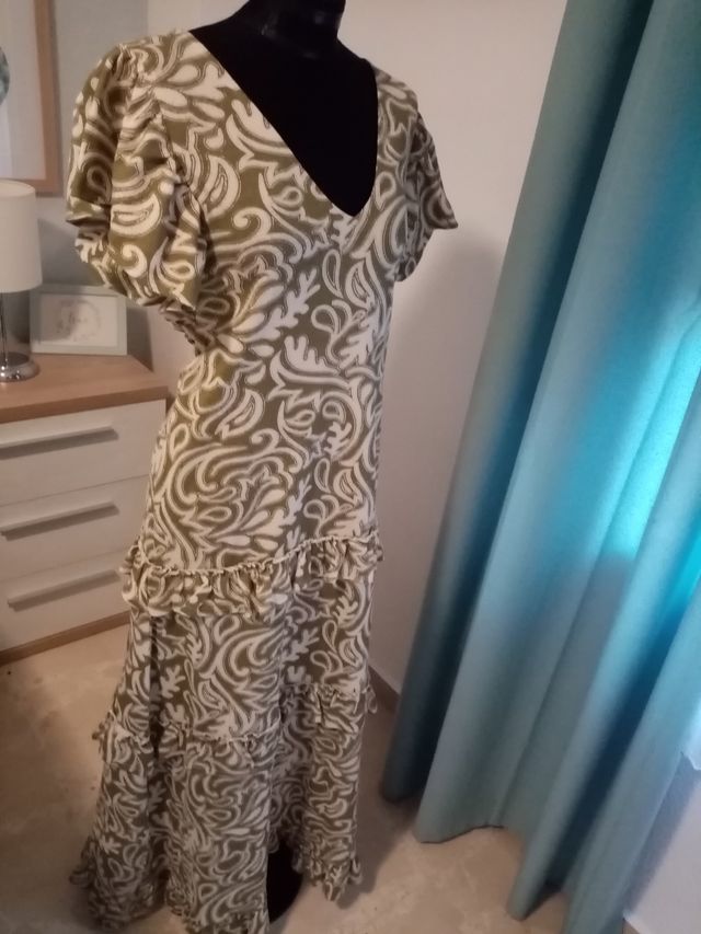 Vestido largo Sfera verde oliva