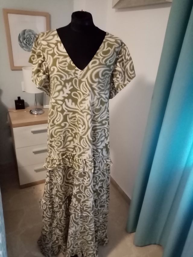 Vestido largo Sfera verde oliva