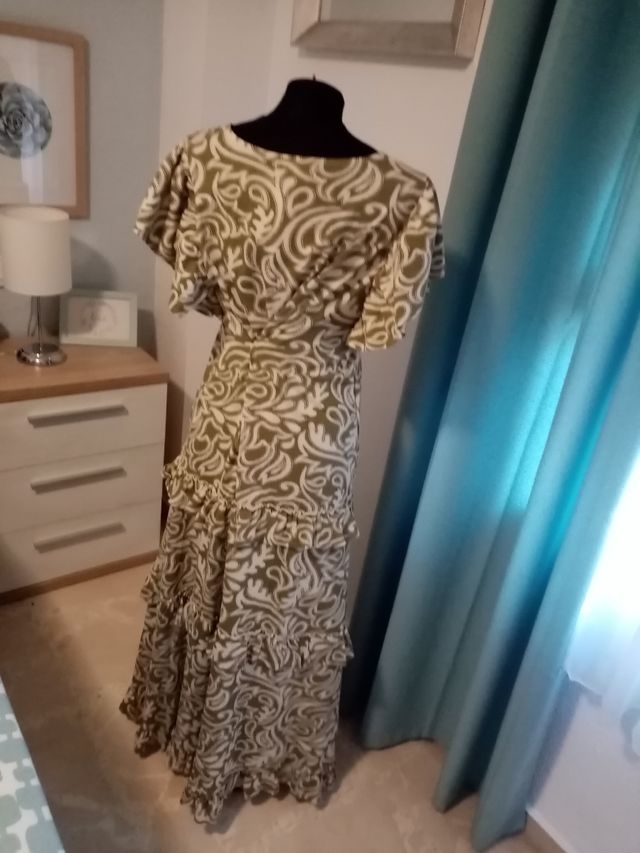 Vestido largo Sfera verde oliva