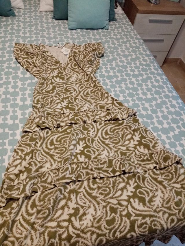 Vestido largo Sfera verde oliva