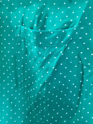 Camicia verde a pois bianchi  - Donna