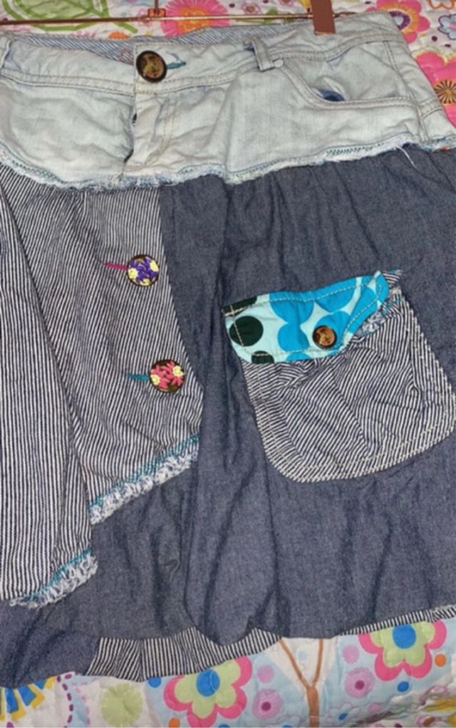 Falda Desigual azul - Desigual talla algo ancho