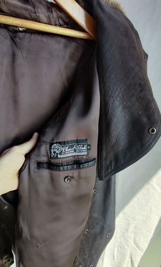 Cazadora piel de vacuno marrón talla 44