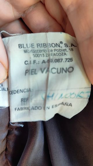 Cazadora piel de vacuno marrón talla 44