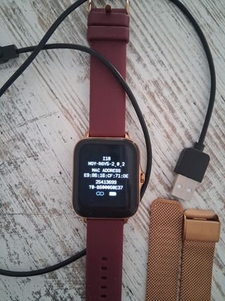 Reloj inteligente mujer - Burdeos y Oro rosa
