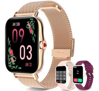 Reloj inteligente mujer - Burdeos y Oro rosa