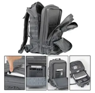 Mochila táctica gris 30L impermeable