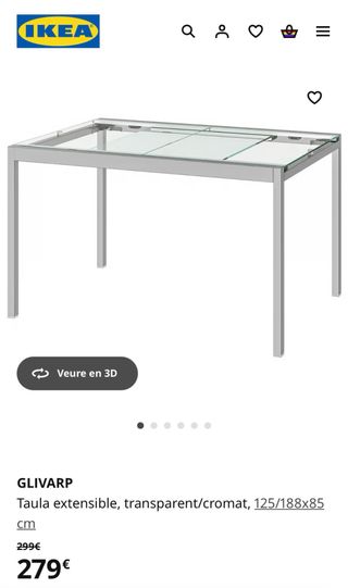 Mesa extensible GLIVARP IKEA