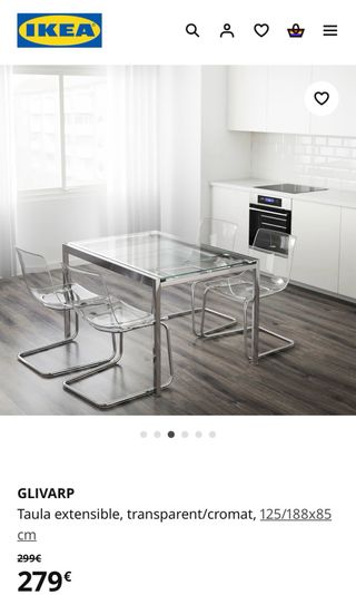 Mesa extensible GLIVARP IKEA