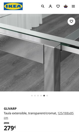 Mesa extensible GLIVARP IKEA