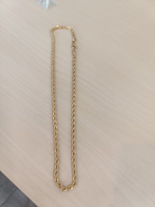 Collar dorado | Cadena acero 50cm