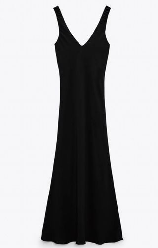 Vestido negro Zara - midi