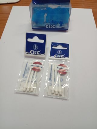 3 Plumas dardos Harrows Click azules