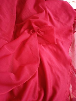 Vestido rojo vino largo graduación