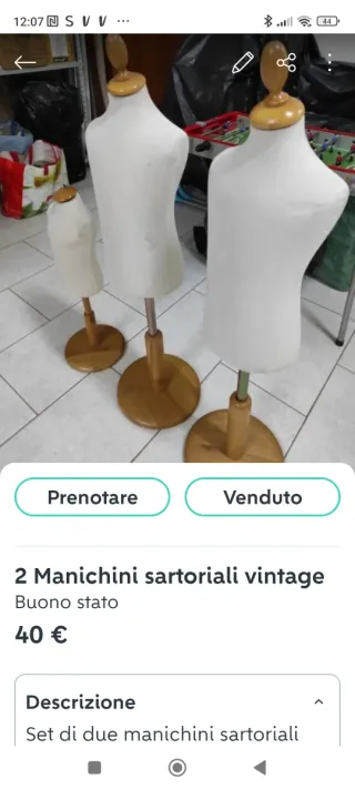 2 Manichini sartoriali vintage