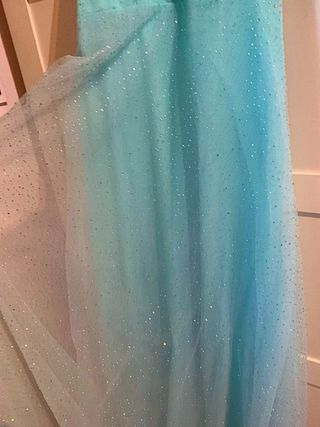 Vestito cerimonia turchese con glitter crystal