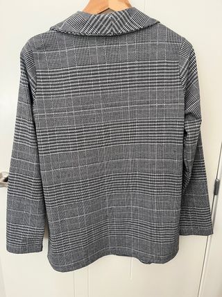 Americana cuadros gris-negro, talla L