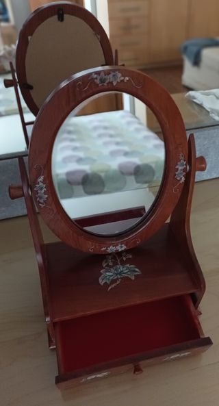Espejo tocador madera vintage