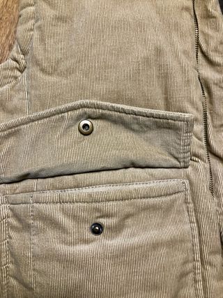 Chaleco reversible pana - beige/negro