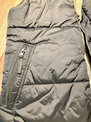Chaleco reversible pana - beige/negro