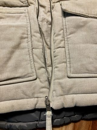 Chaleco reversible pana - beige/negro