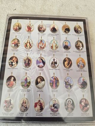 Medallas Santos - Doradas, Multicolor