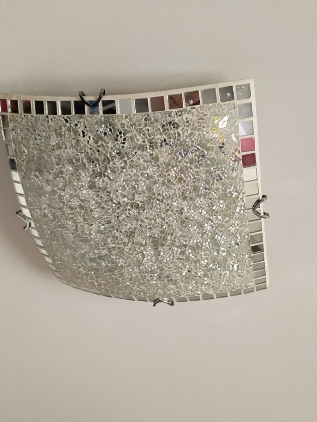 Plafón techo cristal-metal