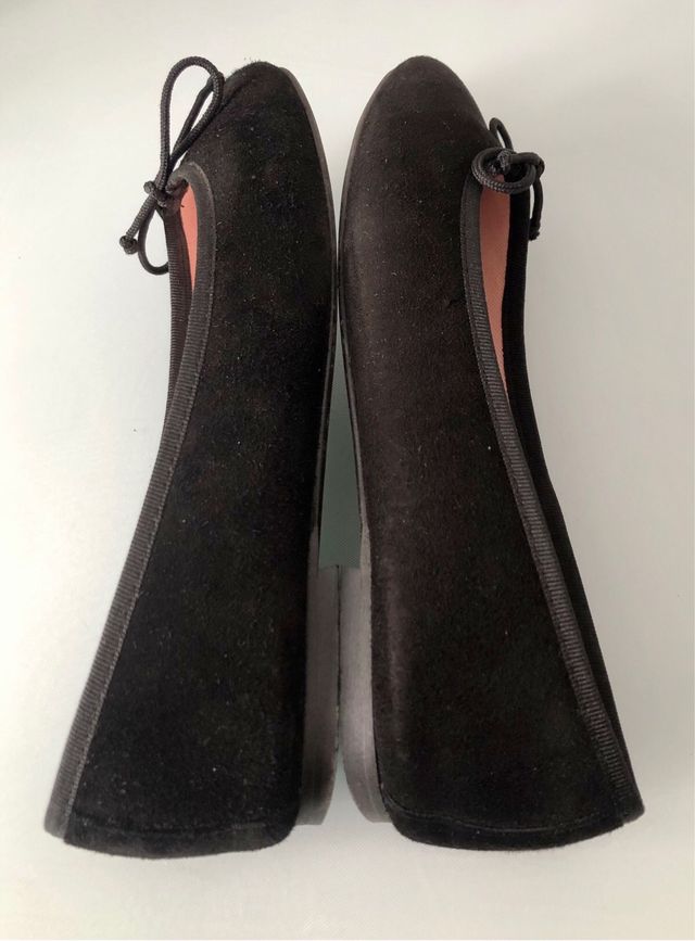 Manoletinas negras de ante