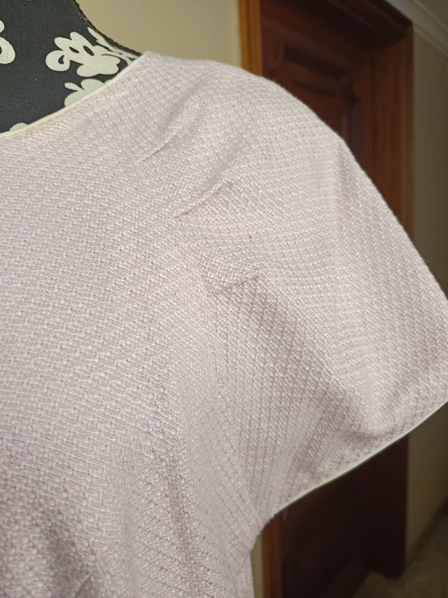 Conjunto chaqueta y vestido rosa