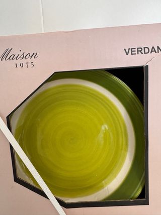 Vajilla 10 pzas. Verde-Blanco