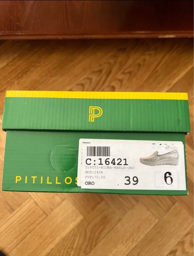 Mocasines Pitillos beige-plata