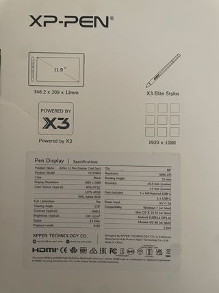 XP-PEN Artist 12 (2ª Gen) - Tableta gráfica