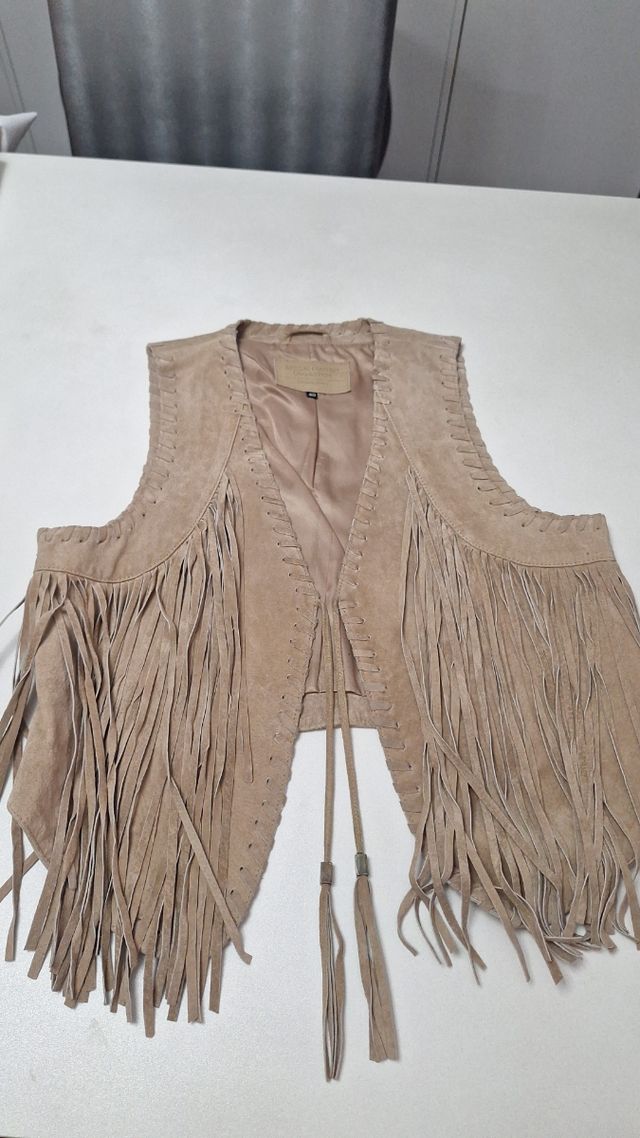 Chaleco Fórmula joven ante beige mujer talla 40