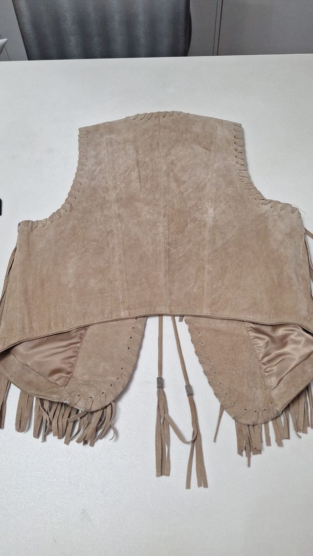 Chaleco Fórmula joven ante beige mujer talla 40