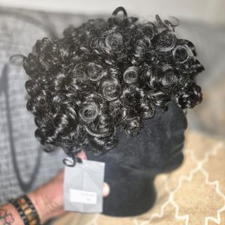 Peluca negra pelo natural
