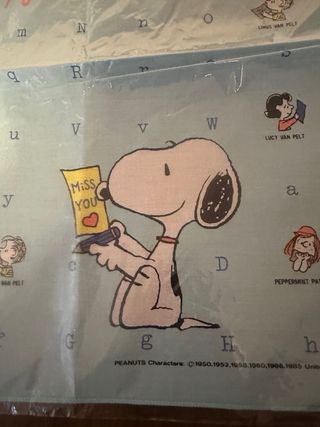 Snoopy “ Miss You” Pañuelo años ‘80