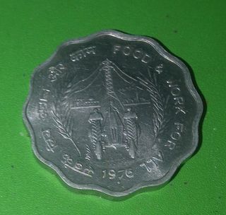 Moneda india 10 Paisas 1976