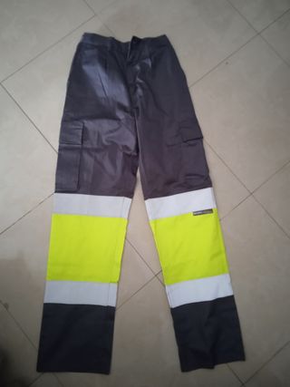 Pantalones trabajo Workteam Gris-Amarillo