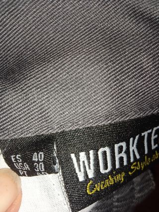 Pantalones trabajo Workteam Gris-Amarillo