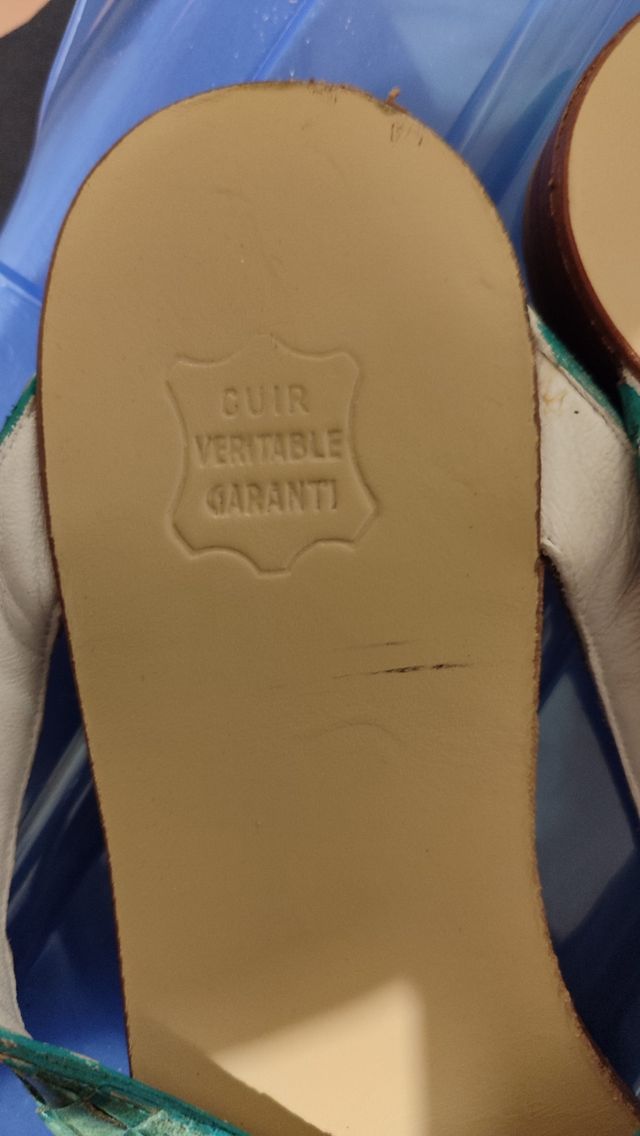 Ciabatte infradito pelle intrecciata 38