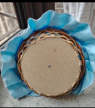 Cestino portaconfetti azzurro e bianco