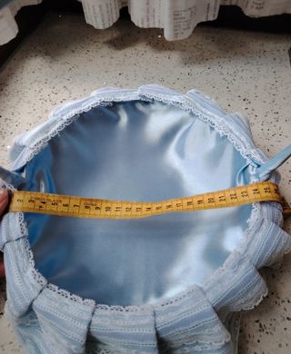 Cestino portaconfetti azzurro e bianco