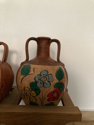 2 Vasijas Decorativas - Cerámica